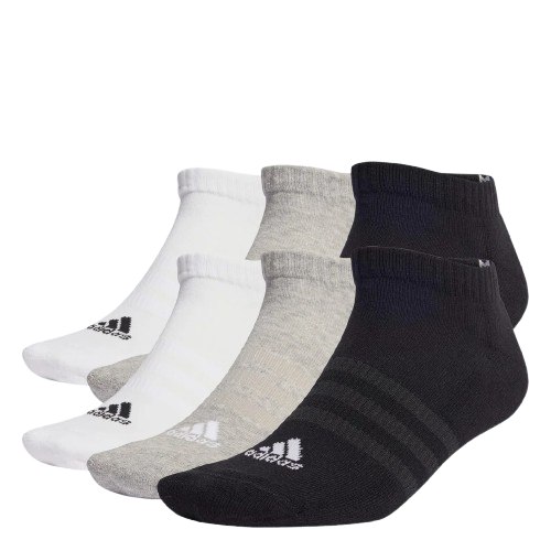 kit-meia-adidas-cano-baixo-c-6-pares-brancopreto - Imagem