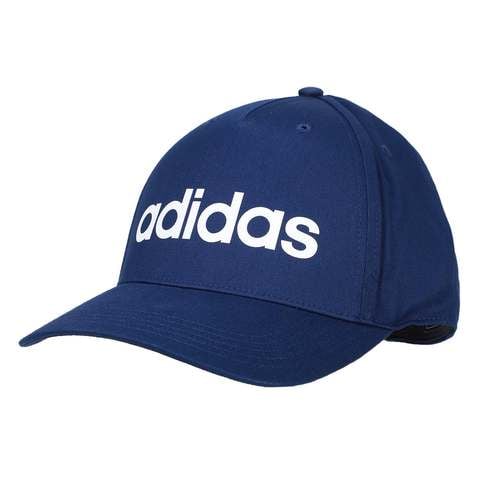 bone-adidas-aba-curva-snapback-daily-logo-linear-pretobranco - Imagem