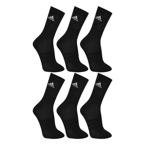 meia-adidas-cano-alto-com-6-pares-preto - Imagem
