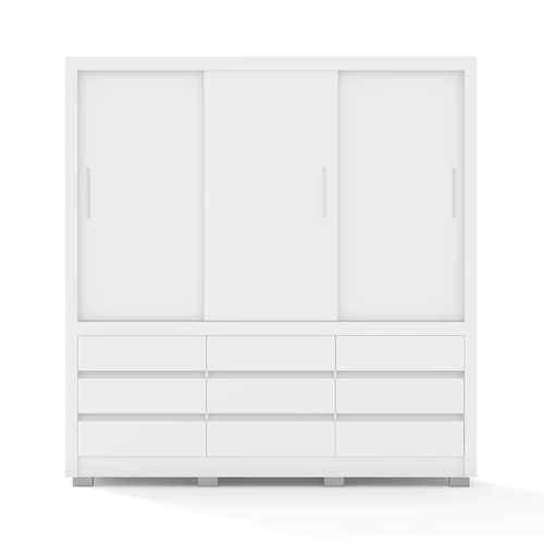 guarda-roupa-casal-bartira-arezzo-com-3-portas-e-9-gavetas-externas - Imagem