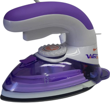 mini-ferro-de-passar-a-vapor-steamer-para-viagem-patchwork-bivolt-roxo-w-777 - Imagem