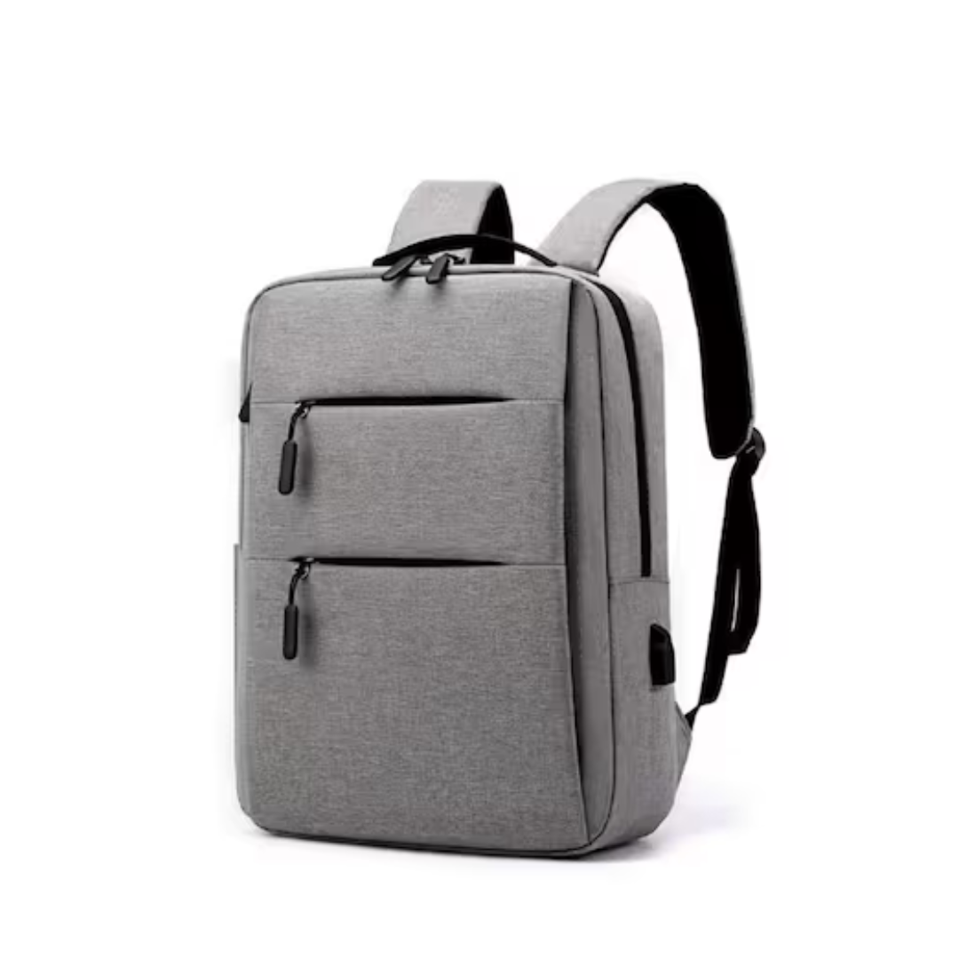 kit-mochila-slim-para-notebook-executiva-escolar-faculdade-cor-cinza - Imagem
