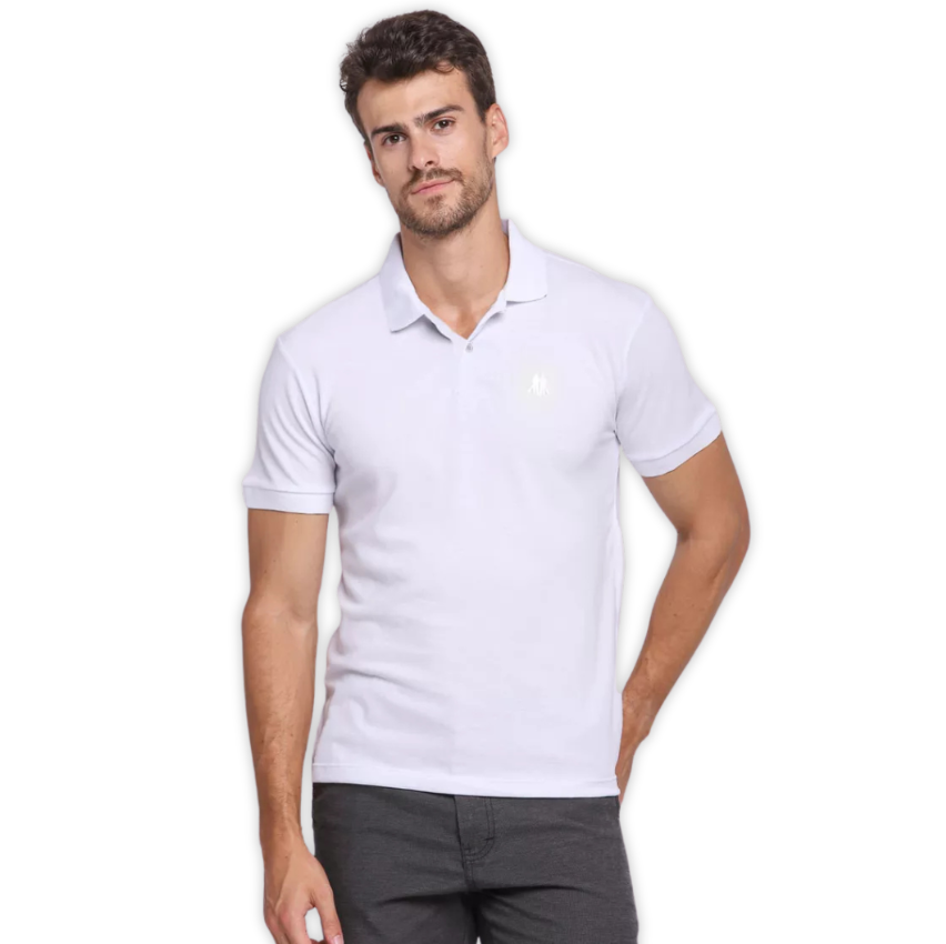 polo-masculina-meia-malha-polo-wear-branco - Imagem