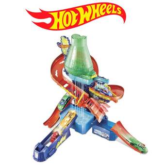 Hot Wheels City Pista De Brinquedo Color Shifters Laboratório Científico Para Crianças A Partir De 4 Anos