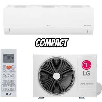 Ar Split 9000 Btus LG Dual Inverter Compact + Ia Frio 220v Branco 220v