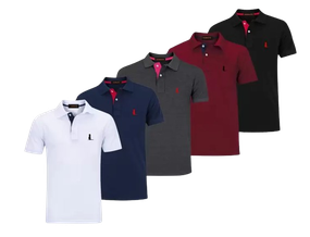 kit-5-camisas-polo-original-blusa-camiseta-bordado-marca-top-surikate - Imagem