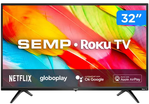 smart-tv-led-32-hd-semp-roku-r6500-3-hdmi-1-usb-wi-fi-compativel-com-google-assistant-e-alexa - Imagem