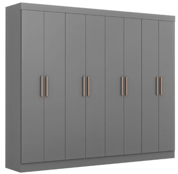 Guarda Roupa Casal 8 Portas 4 Gavetas com Pés Paris