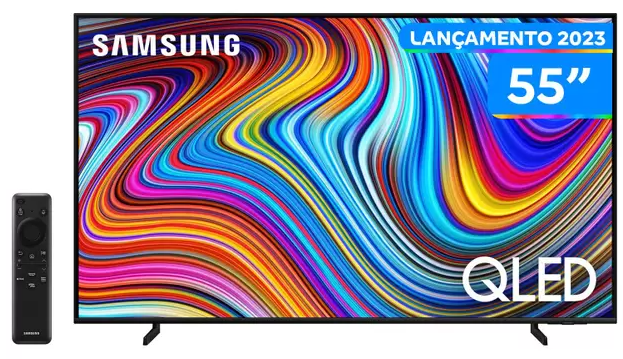 smart-tv-55-uhd-4k-qled-samsung-qn55q60-lancamento-2023-wi-fi-bluetooth-3-hdmi-2-usb - Imagem