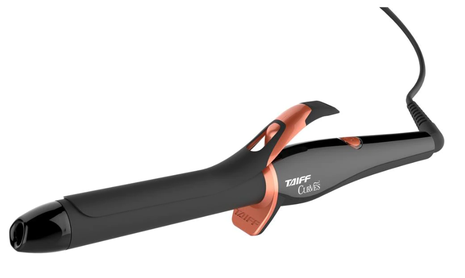 modelador-de-cachos-taiff-curves-1-25-cm-com-cabo-giratorio-preto-210c-bivolt - Imagem