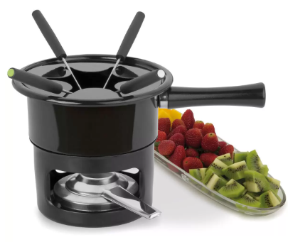 forma-conjunto-aparelho-para-fondue-jogo-8-pecas-panela-fondue-esmaltada-cor-preto-aco-conjunto-aparelho-fondue - Imagem