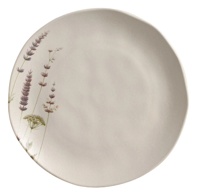 conjunto-6-prato-raso-porto-brasil-ceramica-organico-ammi-floral-lisa - Imagem