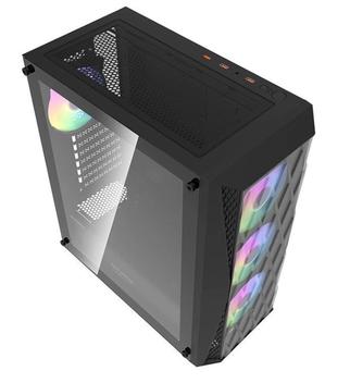 gabinete-gamer-aigo-darkflash-dk352-mesh-mid-tower-lateral-de-vidro-com-4-fans-preto-dk352-mesh-4f - Imagem