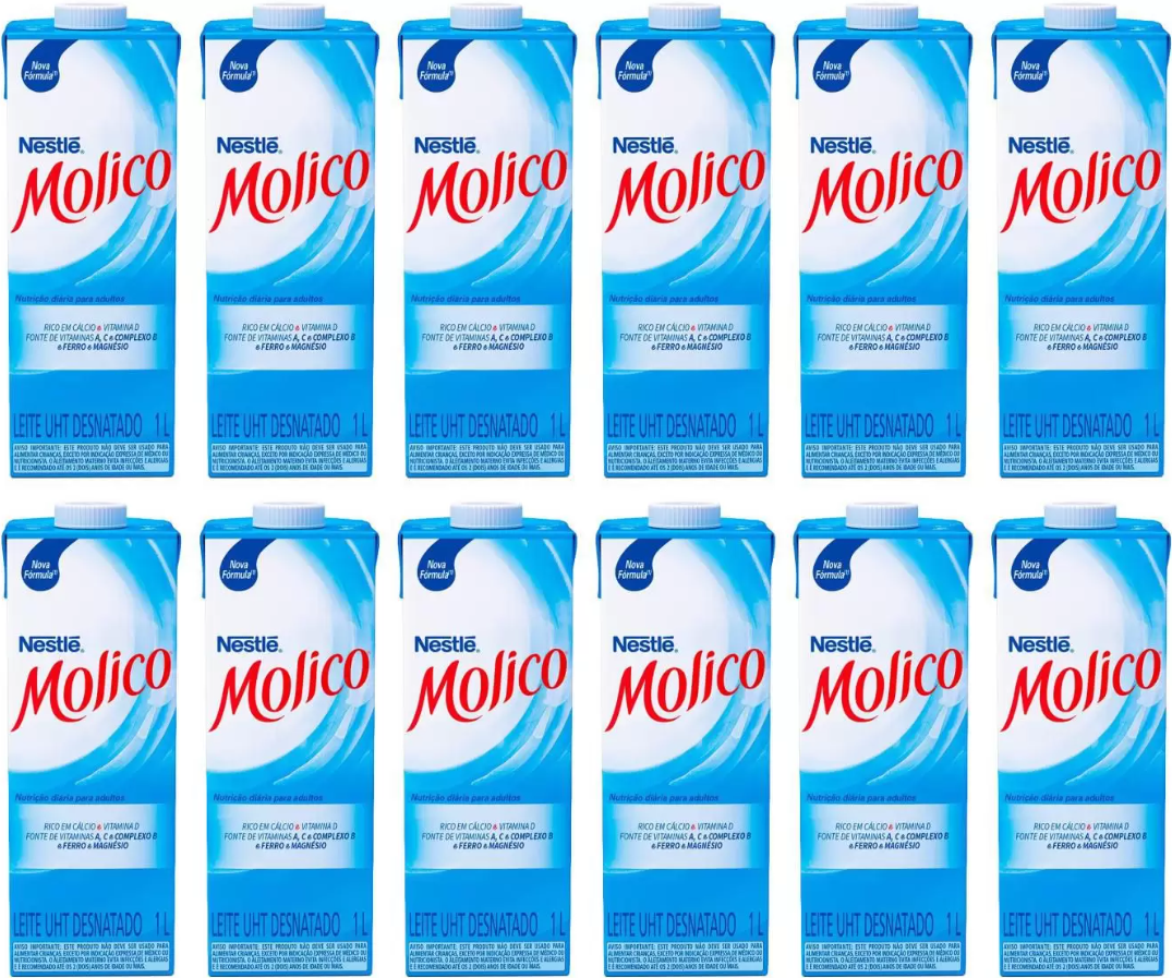 kit-leite-desnatado-molico-1l-12-unidades - Imagem