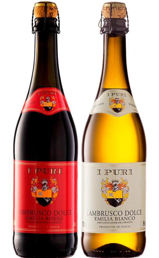 vinho-italiano-i-puri-lambrusco-dolce-emilia-bianco-tinto-750ml-vinho-italiano-i-puri-lambrusco-dolce-emilia-bianco-branco-750ml - Imagem
