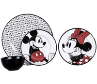 aparelho-de-jantar-ceramica-12-pecas-mickey-e-minnie-la-cuisine-disney - Imagem