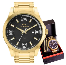 relogio-technos-masculino-dourado-analogico-2115nba1d-garantia-de-um-ano - Imagem