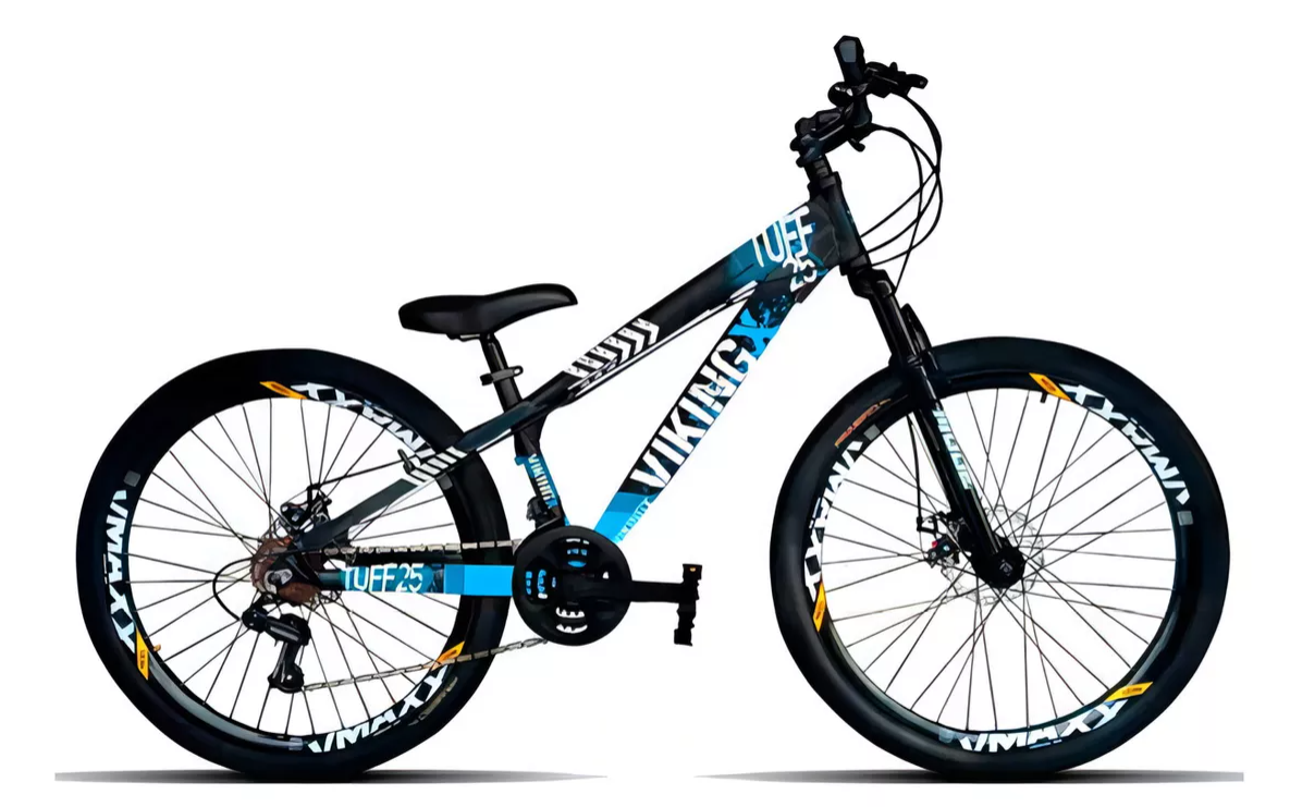 bicicleta-mountain-bike-vikingx-tuff-25-aro-26-quadro-13-pretorosa - Imagem