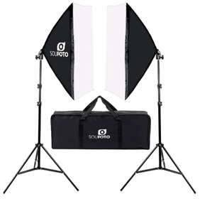 kit-de-iluminacao-duplo-com-softbox-50x70cm-tripe-de-2m-e-bolsa-transporte-sou-foto-para-estudio-fotografico - Imagem