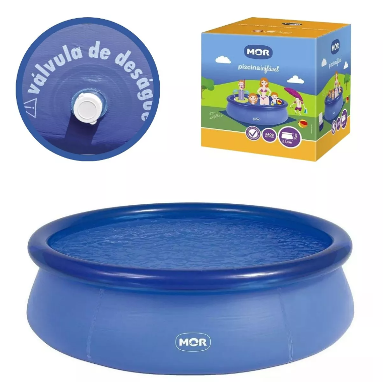 piscina-inflavel-redonda-3400-litros-fun-mor - Imagem