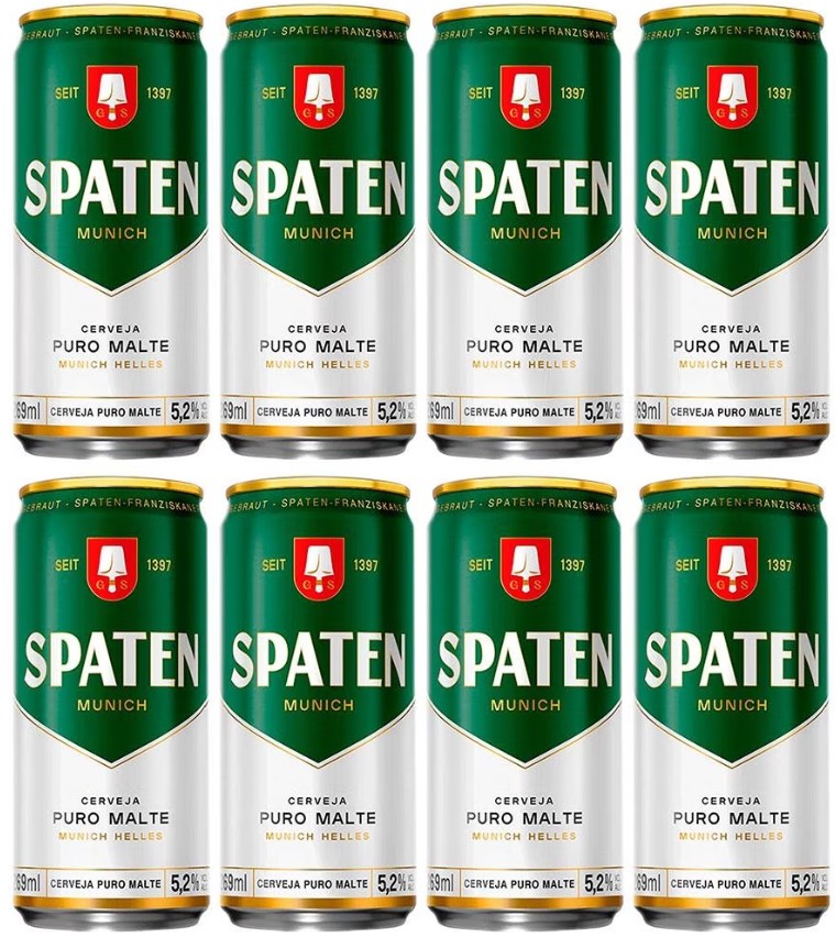 cerveja-spaten-puro-malte-lata-269ml-pack-8-unidades - Imagem