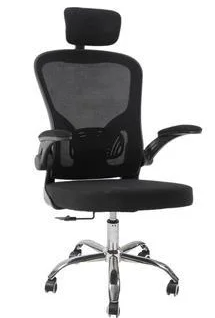 cadeira-de-escritorio-diretor-giratoria-vita-ate-120kg-tela-mesh-suporte-lombar-preto - Imagem