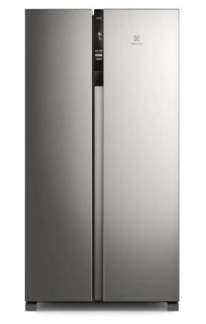 geladeira-electrolux-frost-free-inverter-435l-efficient-com-autosense-side-by-side-cor-inox-look-is4s - Imagem