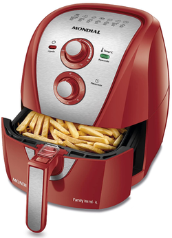 fritadeira-a-ar-mondial-family-inox-red-4l-220v-1500w-afn-40-ri - Imagem