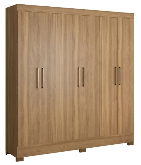 guarda-roupa-casal-6-portas-3-gavetas-demobile-pratico - Imagem