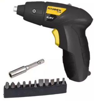 parafusadeira-sem-fio-48v-bivolt-hammer-com-acessorios-cor-preto-110v220v - Imagem