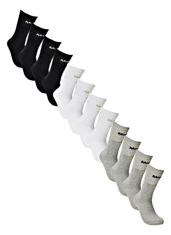 kit-de-12-pares-de-meias-esportivas-cano-medio-mash - Imagem