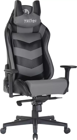 cadeira-gamer-techni-sport-reclinavel-giratoria-preta-e-cinza-ts61 - Imagem