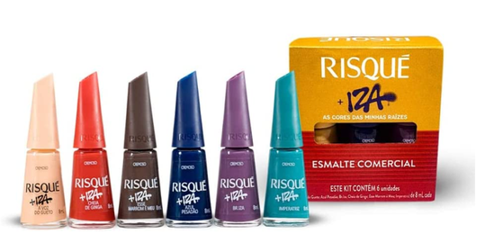 esmalte-cremoso-colecao-6-cores-risque-iza-sortido - Imagem