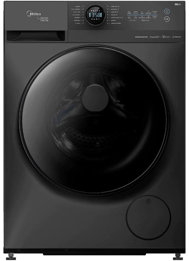 lava-e-seca-midea-healthguard-smart-mf200d110wbgk-titanium-com-14-programas-e-wi-fi-11kg - Imagem