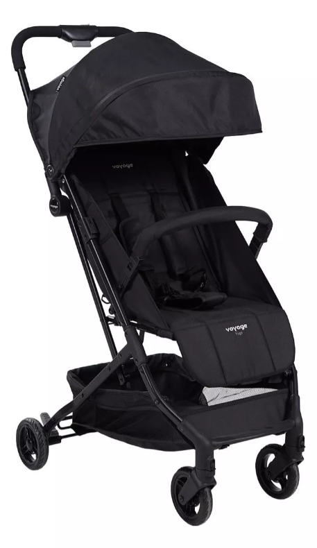 carrinho-de-passeio-para-bebe-yupi-preto-ate-15kg-voyage - Imagem