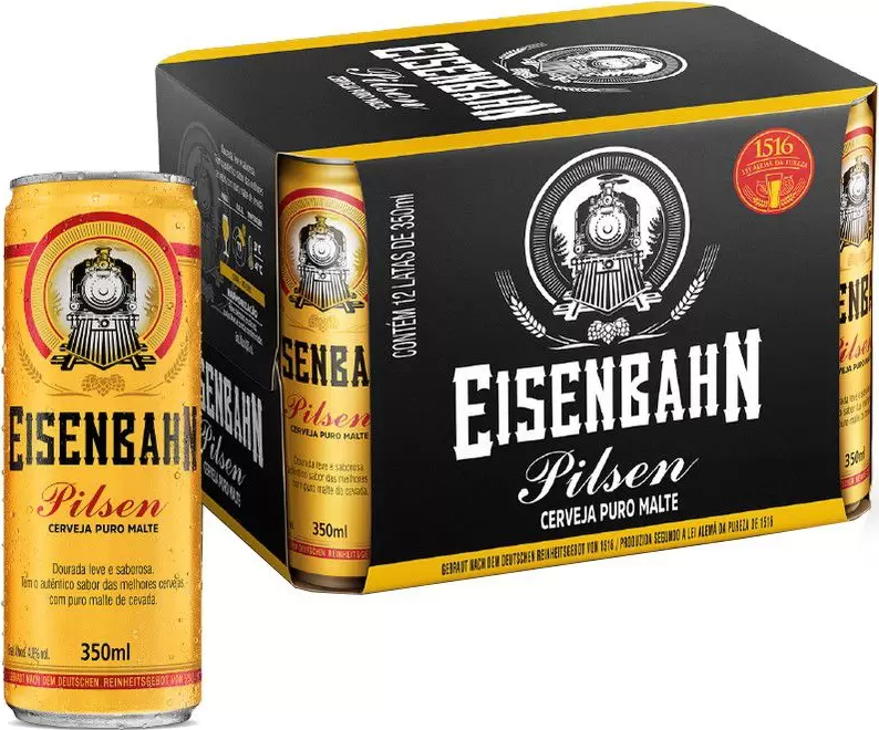 cerveja-eisenbahn-puro-malte-pilsen-12-unidades-lata-350ml - Imagem