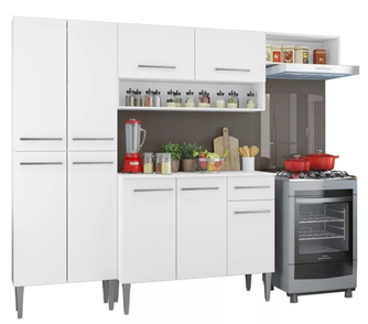 armario-de-cozinha-compacta-completa-madesa-emilly-top-com-armario-e-balcao-cor-branco - Imagem