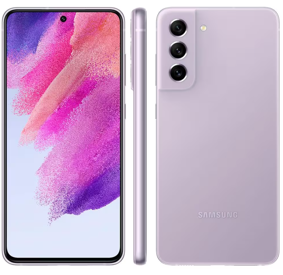 smartphone-samsung-galaxy-s21-fe-5g-violeta-256gb-8gb-ram-tela-infinita-de-64-camera-traseira-tripla-android-11-e-processador-octa-core - Imagem