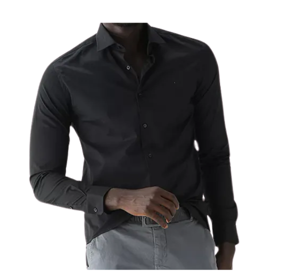 camisa-aramis-cosmo-stretch-algodao-poliamida-preta - Imagem