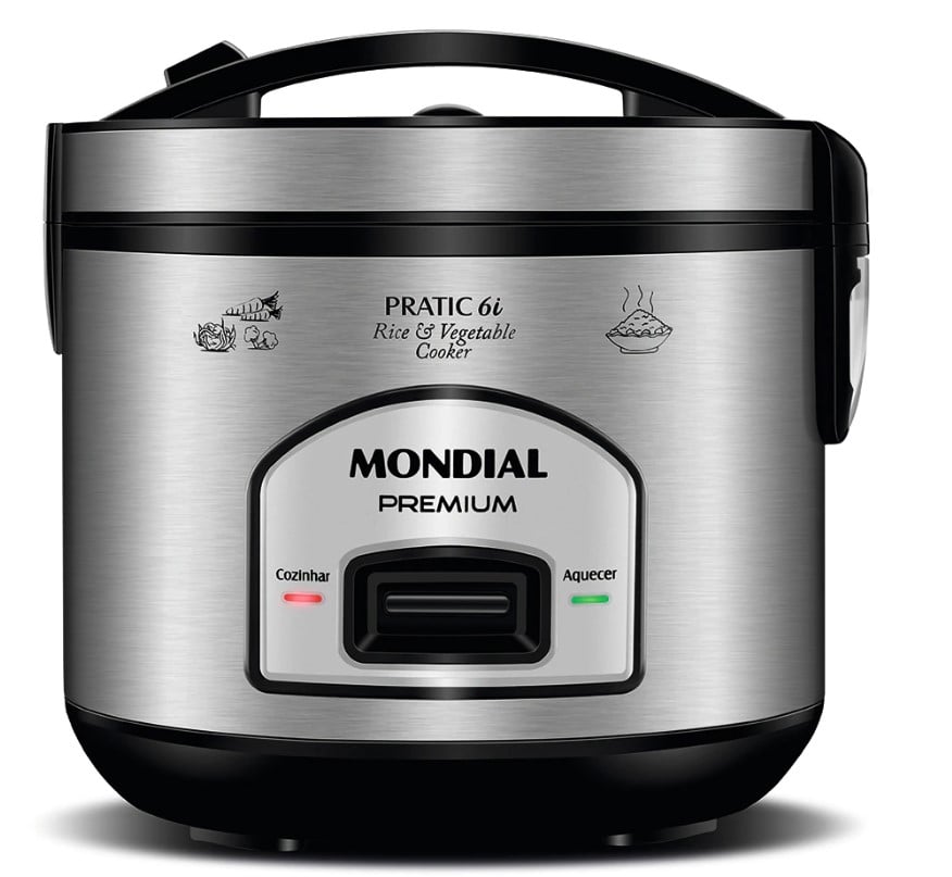 panela-eletrica-de-arroz-mondial-pe-43-6-xicaras-pretainox - Imagem