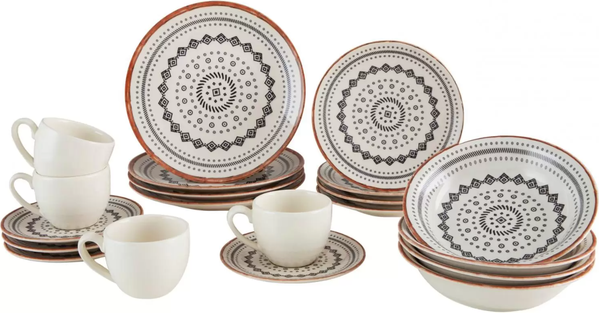 aparelho-de-jantar-cha-20-pecas-haus-ceramica-redondo-soho-tribal - Imagem