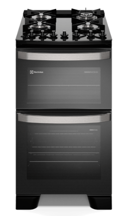 fogao-4-bocas-electrolux-preto-experience-mesa-vidro-2-fornos-e-tripla-chama-fe4dp - Imagem