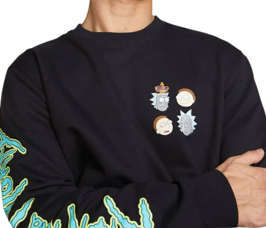 blusao-em-moletom-unissex-comfort-rick-and-morty-hering - Imagem