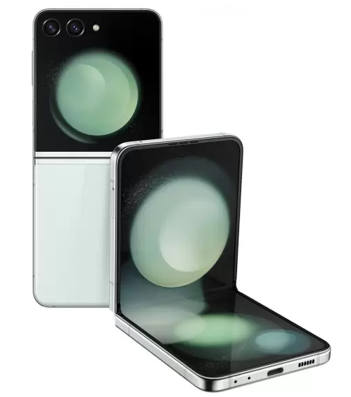 smartphone-samsung-z-flip-5-256gb-verde-claro-5g-snapdragon-8gb-ram-67-cam-dupla-selfie-10mp-dual-chip - Imagem