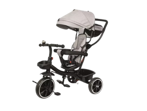 carrinho-de-bebe-triciclo-infantil-com-empurrador-e-capota - Imagem