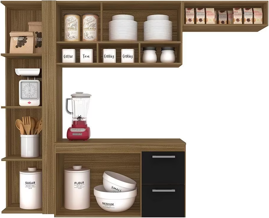 armario-de-cozinha-galicia-4-pcs-3-portas-borepret-moveis-arapongas - Imagem