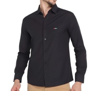 camisa-social-manga-longa-milano-masculina-preto - Imagem