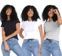 kit-camiseta-hering-basica-feminina-3-pecas - Imagem