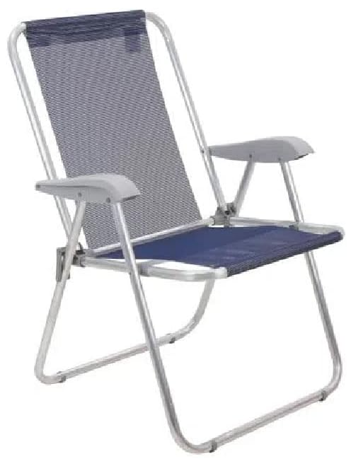 cadeira-de-praia-tramontina-creta-master-em-aluminio-com-assento-roxo - Imagem