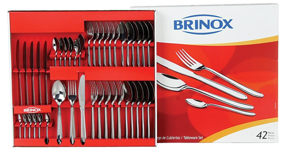 Faqueiro Siena, Brinox 5109/102, Aço Inox